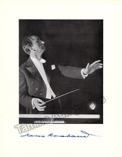 Rosbaud, Hans - Signed Photo Conducting