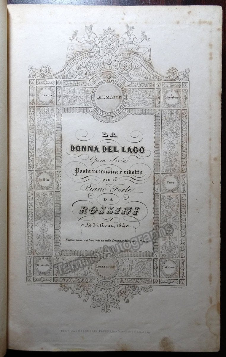 Rossini, Gioachino - La Donna Del Lago - Early Score 1840