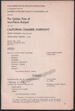 Rostropovich, Mstislav - Menuhin, Yehudi - Rampal, Jean-Pierre - Los Angeles Concert Program 1972
