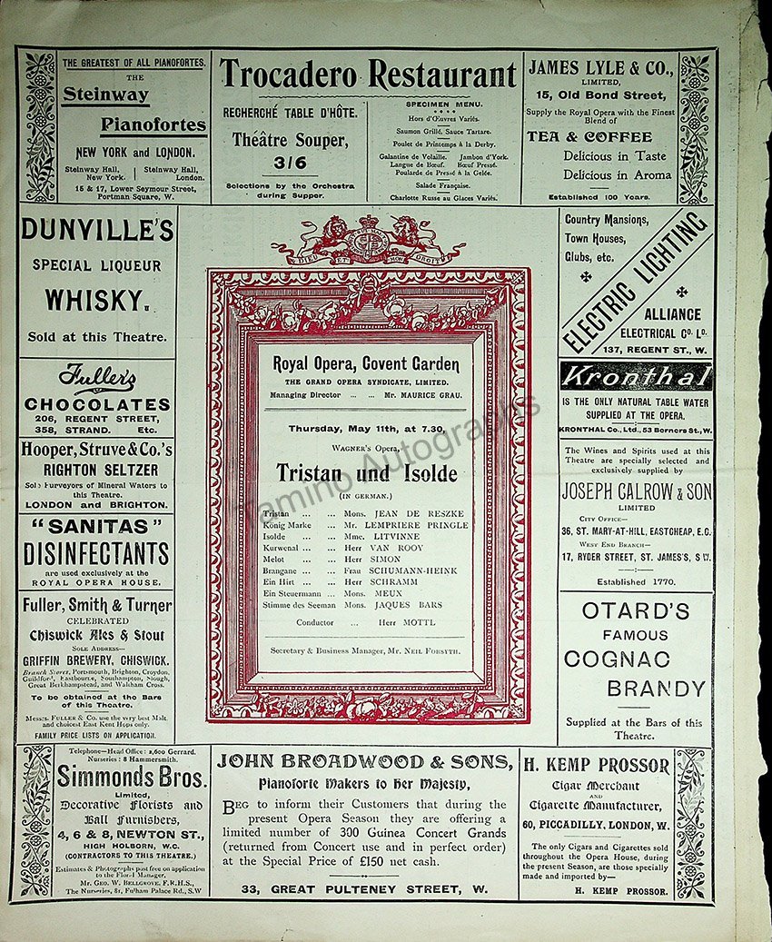 Royal Opera House at Covent Garden, London - Collection of 37 Opera Pr ...