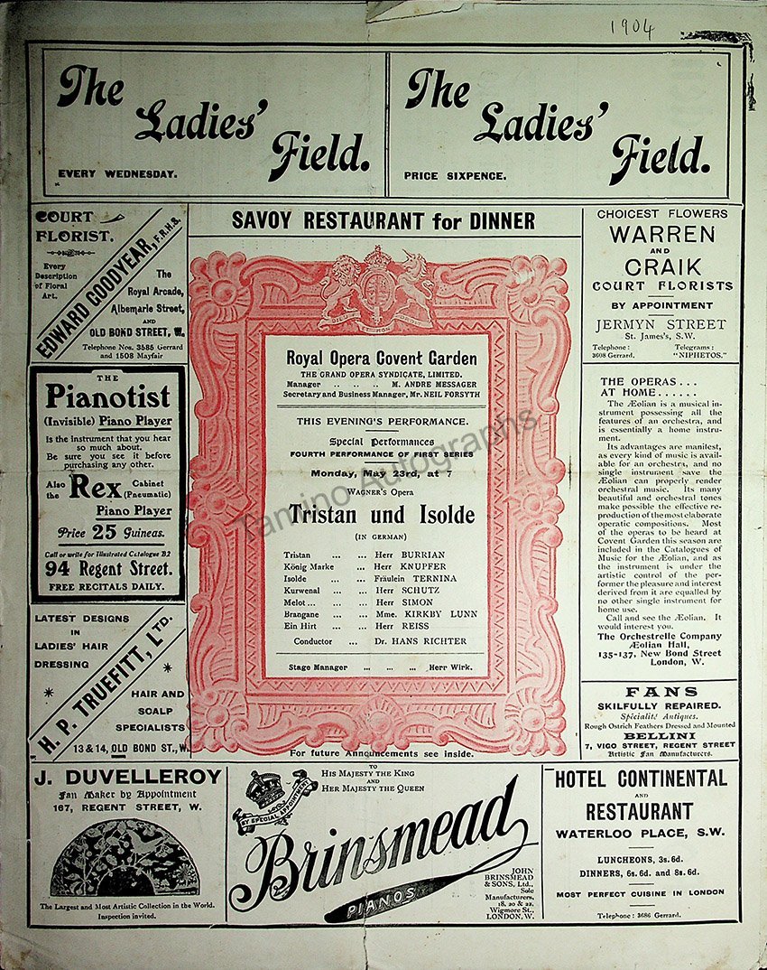 Royal Opera House at Covent Garden, London - Collection of 37 Opera Pr ...