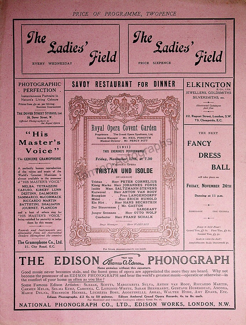 Royal Opera House at Covent Garden, London - Collection of 37 Opera Pr ...