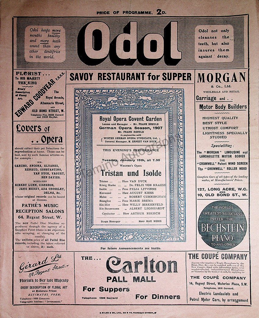 Royal Opera House at Covent Garden, London - Collection of 37 Opera Pr ...