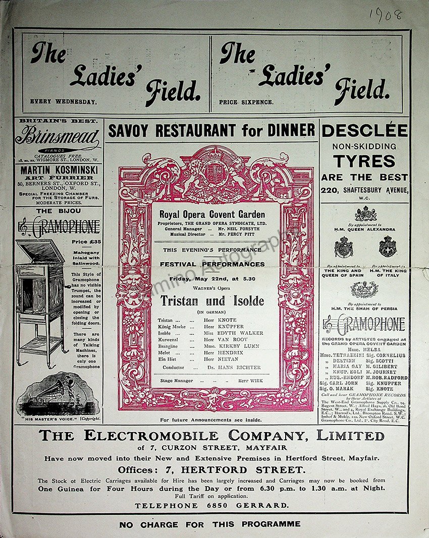 Royal Opera House at Covent Garden, London - Collection of 37 Opera Pr ...