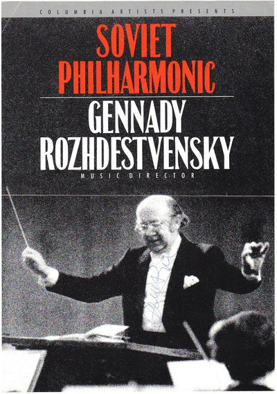 Rozhdestvensky, Gennady - Signed Promo Booklet Carnegie Hall, N.Y., 1992
