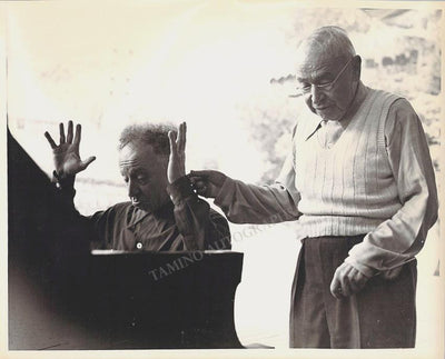 Rubinstein, Artur - Koussevitzky, Serge - Original Photo in Rehearsal