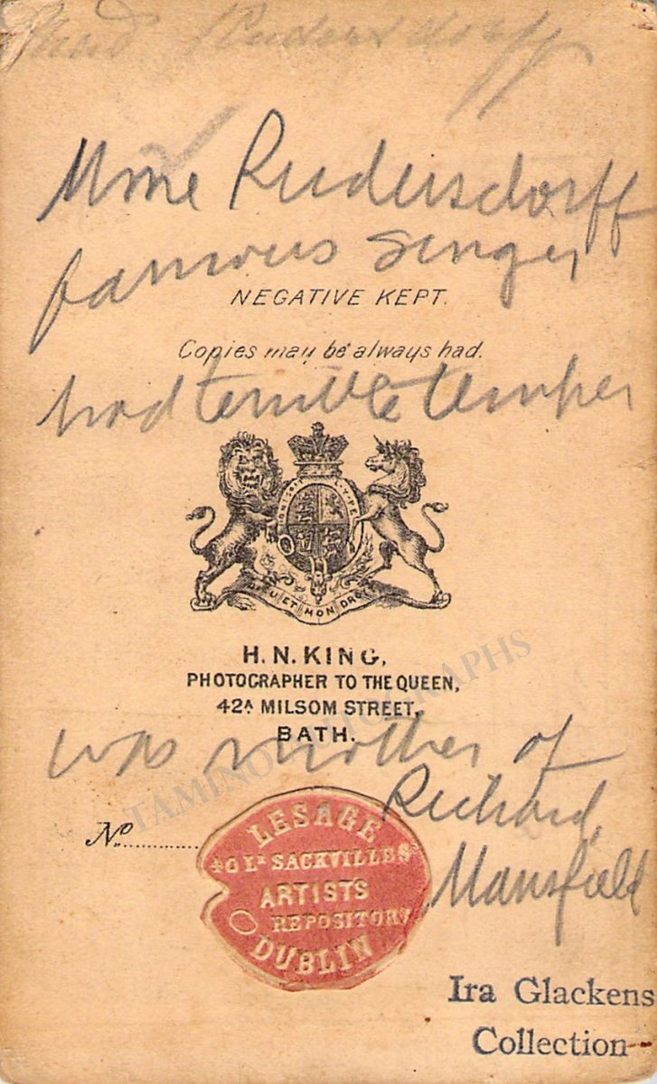 Rudersdorf, Hermine - Vintage CDV - Tamino