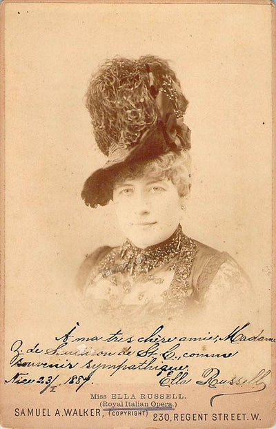 Russell, Ella - Signed Cabinet Photograph 1887