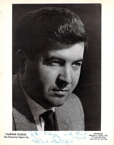 RUZDAK, Vladimir (Various Autographs)