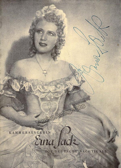 SACK, Erna (Various Autographs)