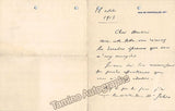 Saint-Saens, Camille - Autograph Letter Signed 1915