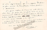 Saint-Saens, Camille - Autograph Letter Signed 1915