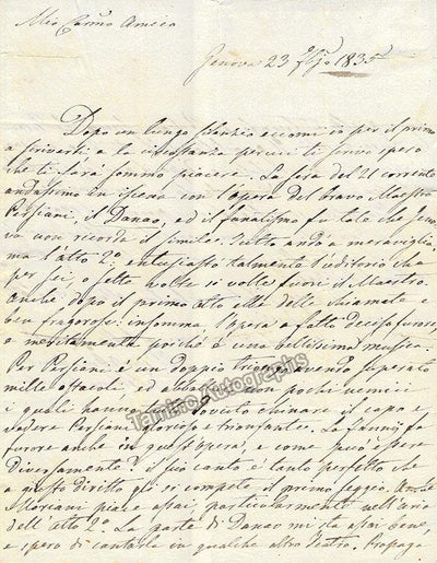 Salvatori, Celestino - Autograph Letter Signed 1835