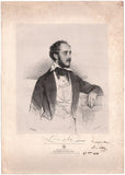 Salvi, Lorenzo - Autographed Print Portrait 1844