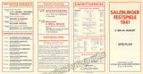 Salzburg Festival 1942 - Festival Almanachs - Programs - Plans Lot