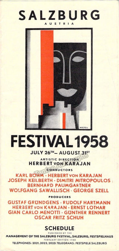 Salzburg Festival - Lot of 6 Schedule Brochures