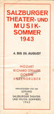 Salzburg Festival Spielplan Lot 1933-1943