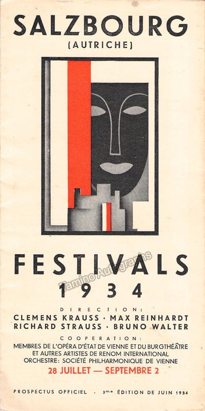Salzburg Festival Spielplan Lot 1933-1943