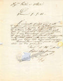 San Fiorenzo, Cesare - Autograph Letter Signed 1861