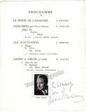 Sancan, Pierre - Gavoty, Bernard - Signed Program Nice 1959