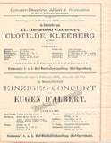Sarasate, Pablo de - Concert Program Vienna 1897