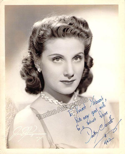 SARNOFF, Dorothy (Various Autographs)