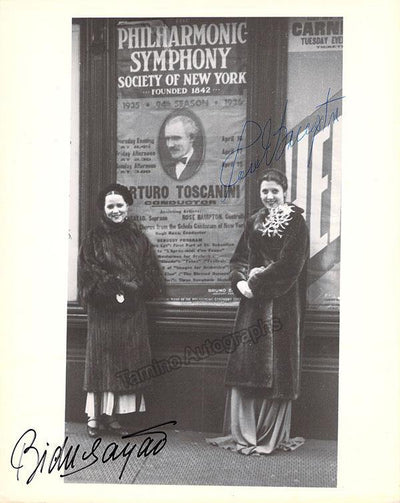 Sayao, Bidu - Bampton, Rose - Double Signed Photograph