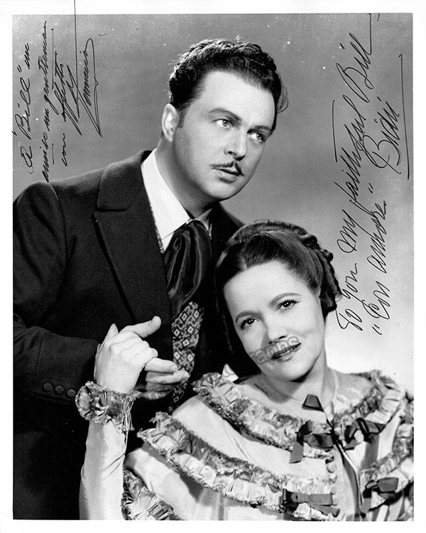 Sayao, Bidu - Tagliavini, Ferruccio - Double Signed Photo in La Boheme 1942