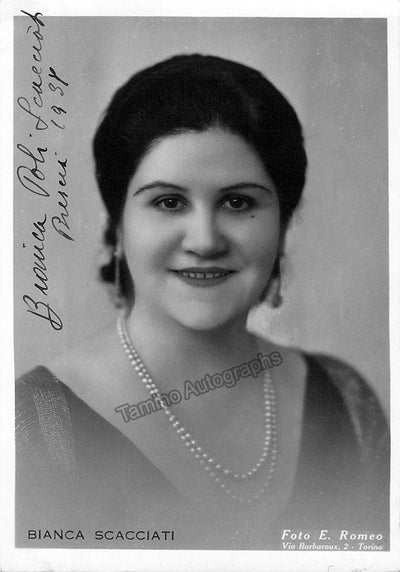 SCACCIATI, Bianca (Various Autographs)