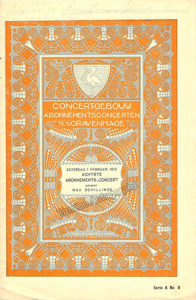 Schillings, Max von - Concert Program Amsterdam 1913