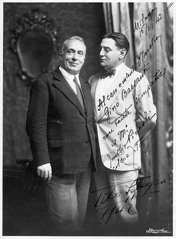 Schipa, Tito - Piccoli, Emilio - Double Signed Photograph