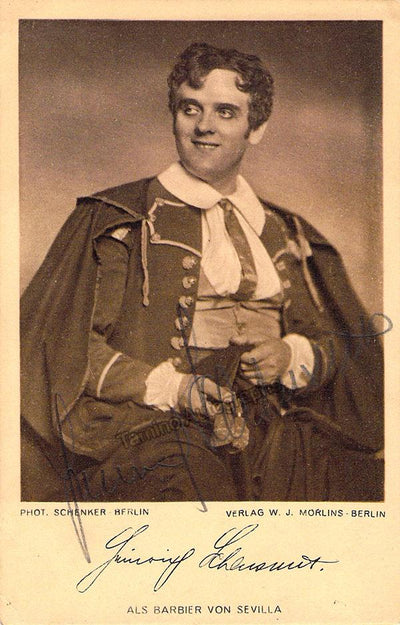 Schlusnus, Heinrich - Signed Photo in Barbiere
