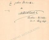 Schnabel, Artur - Cortot, Alfred - Autograph Music Quote Signed