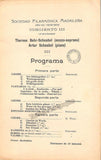 Schnabel, Artur - Set of 3 Concert Programs Madrid 1908