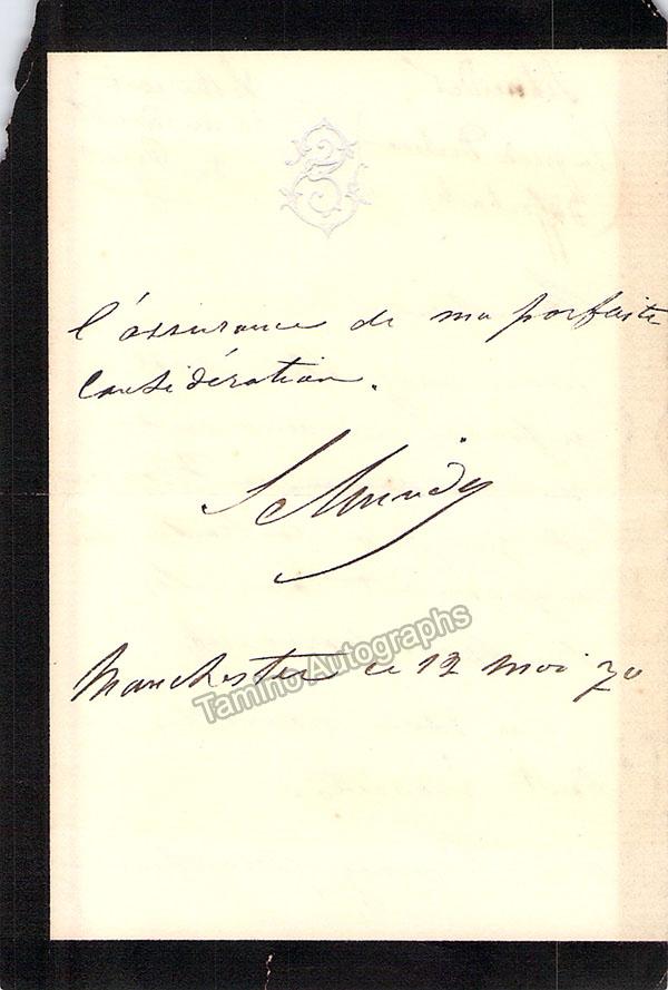 Schneider, Hortense - Autograph Letter Signed - Tamino