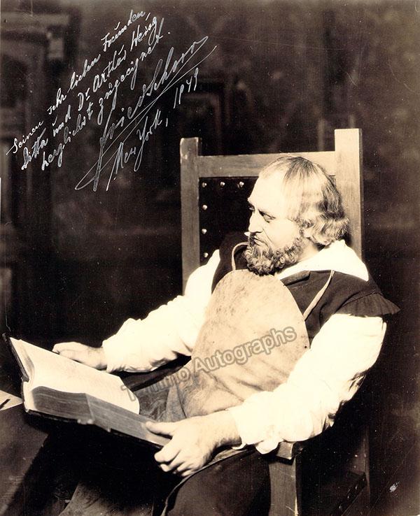 Schorr, Friedrich - Signed Photo in Meistersinger 1949 - Tamino