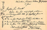 Schoz, Bernhard - Autograph Letter Signed 1916