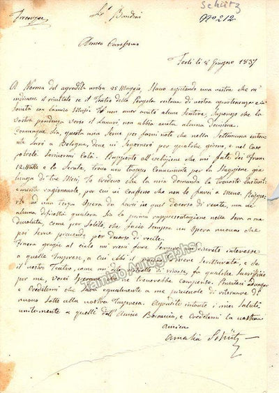 Schutz-Oldosi, Amalia - Set of Autograph Letters Signed