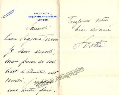 Scotti, Antonio - Autograph Note Signed