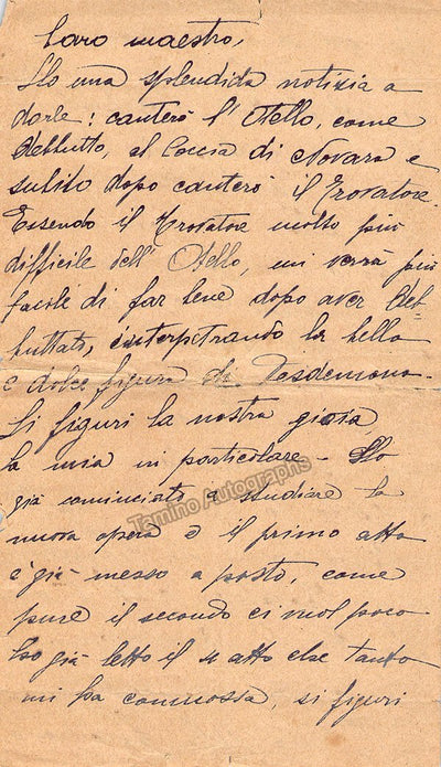 Scuderi, Sara - Autograph Letter Signed