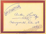 Seidl, Anton - Autograph Music Quote Signed on Card with Photo 1894