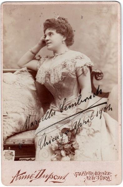 Sembrich, Marcella - Signed Cabinet Photo 1904 - Tamino