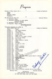 Serkin, Rudolf - Signed Program Philadelphia 1974