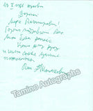 Shostakovich, Dimitri - Signed Note and Envelope 1966