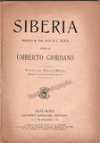 Siberia - World Premiere Program-Libretto 1903