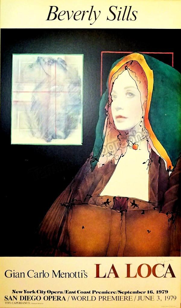 Sills, Beverly - Signed Poster "La Loca" World Premiere 1979 - Tamino