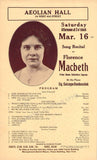 Singer Recitals at Aeolian Hall 1920s - Lot of 10 Playbills