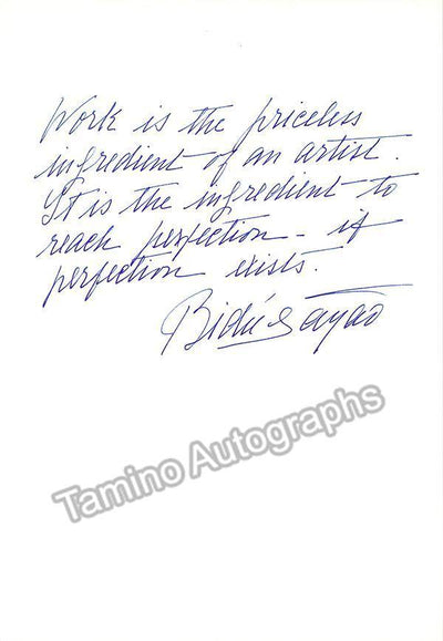 Singers Autograph Quotes - Set of 7 Signed Pages