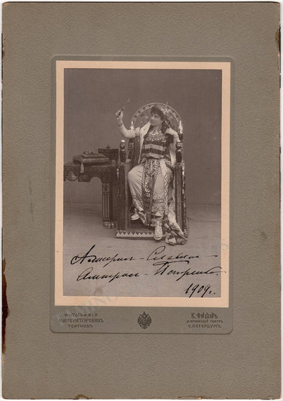 Slavina, Maria - Large Signed Photo 1909