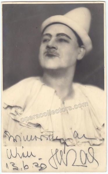 Slezak, Leo - Signed Photo as Canio in Pagliacci 1930 - Tamino